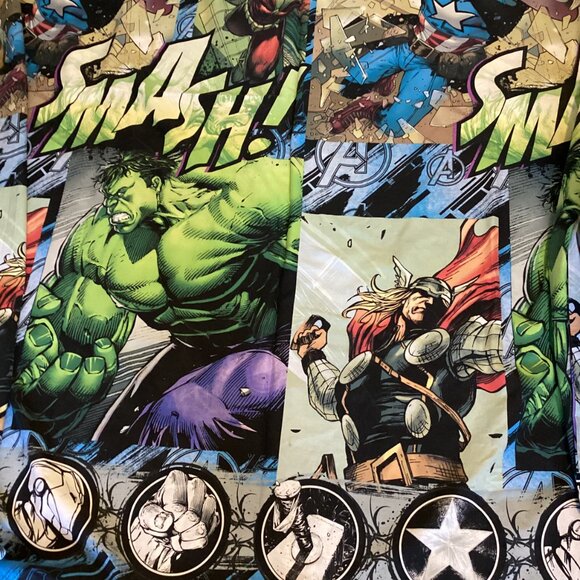 Marvel Avengers Assemble Twin Size Duvet Cover Bedding Hulk Thor Captain America - Picture 7 of 11